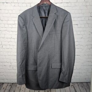 Joseph Abboud JOE Mens Grey 100% Wool Custom Made Blazer Jacket 46L WAJD-A2EA